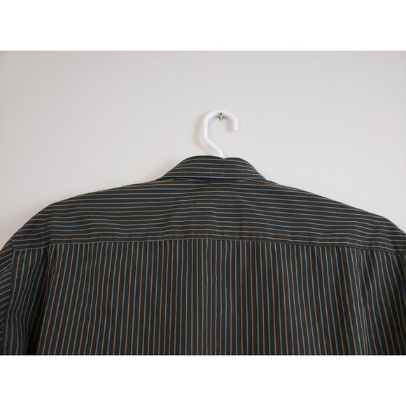 (N5) Y2K St. Croix Mens Shirt Size L Striped Long Sleeve Gorpcore Business Italy - Picture 6 of 7